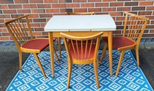 Retro 50er/60er Jahre Küchentisch & 4 Stühle, Original seiner Zeit!