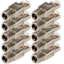 10x Netzwerkstecker RJ45 Cat6A Netzwerk Stecker LAN Werkzeuglos toolless 10 Gbit