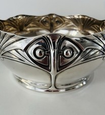 KOCH UND BERGFELD geometrischer Jugendstil Schale 800 Silber