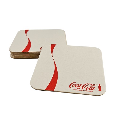 Coca cola bierdeckel - bierdeckel, eckig