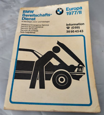 KFZ Werkstattauflösung: BMW Bereitschafts-Dienst Europa 1977/11