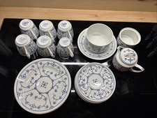 Kaffeeservice,Blau-Weiß V.Jäger PorzellanOriginal Blau,SAKS 19-Teilig?￼￼￼