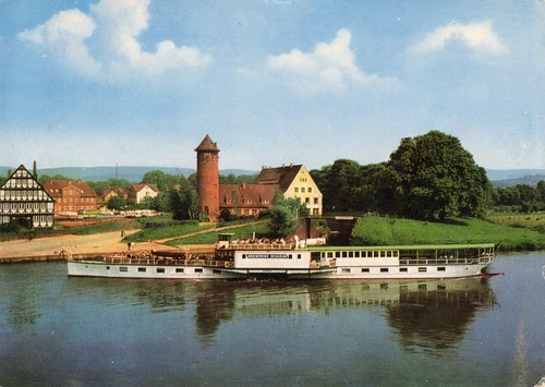 Weser schaufelraddampfer - weser,