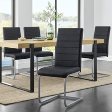 Leder Freischwinger Stuhl