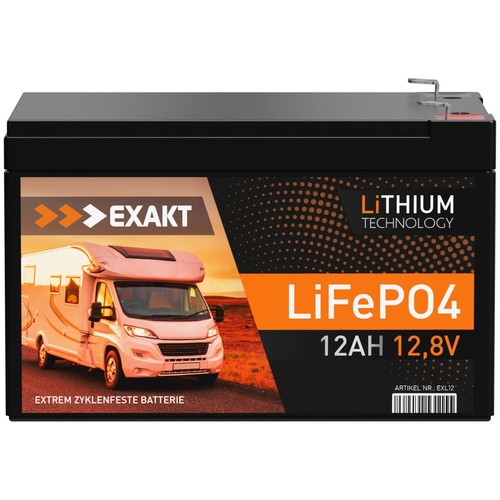 Akku 12v 12ah lifepo exakt - 12v,