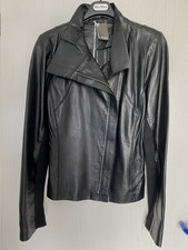 Damen Leder leichte Lederjacke Jacke AIM Gr. 40 38 L M Schwarz Biker Style Neu