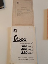 Original Bedienungsanleitung Vespa APE 500 400 350