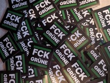 FCK GRÜNE Aufkleber Sticker 100 Stück