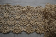 5m x 23cm edle alte vintage antike Plauener Spitze Spitzenborte Baumwolle