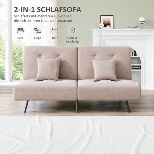 Schlafsofa 180cm mit kissen - 180cm,