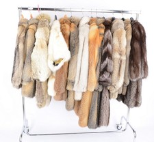 13 Echt Pelzmantel Konvolut Fuchs Vintage Pelzmantel Pelzjacke rot blau Silberfuchs Kojote