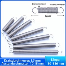 Zugfedern Edelstahl mit Haken