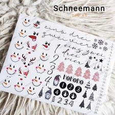 Kerzen tattoo*Weihnachten*Schneemann*Snowman*Wasserschiebefolie*Diy*Deko*Advent