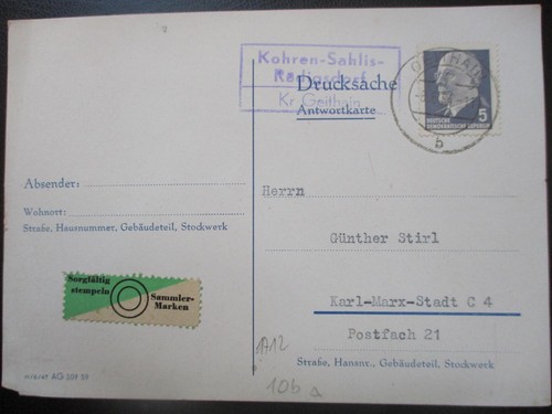 Ddr postkarte landpost - (1712),
