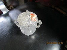 Zuckerdose aus Kristallglas von Anna Hütte