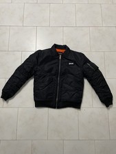 Original Schott Nyc Nylon Flug Satin Cwu Jacke Schwarz