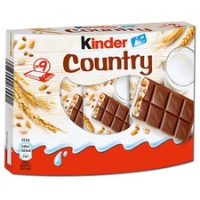 (15,21€/1kg) Ferrero Kinder Country 9 Riegel, Schokolade