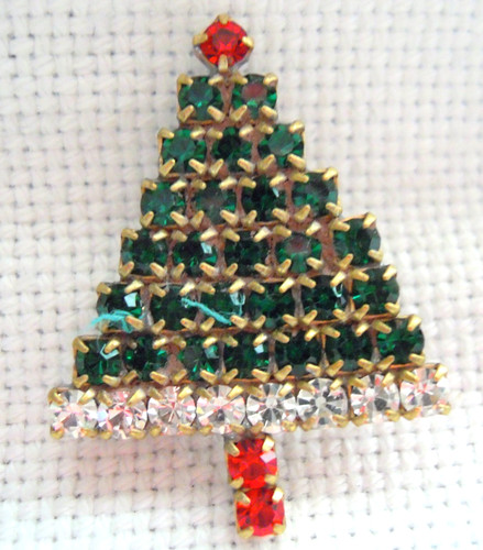 Kleine strass brosche - kleine,