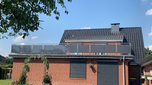 Balkongeländer mit vsg glas - balkongeländer, vsg-glas