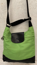 *Longchamp* Handtasche Umhängetasche aus Leder und Canvas Bag zum Greifen