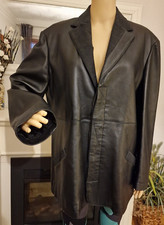 VERSACE Jeans Couture Luxus Leder Sakko Jacke Herren Gr. 48 Butterweiches Leder