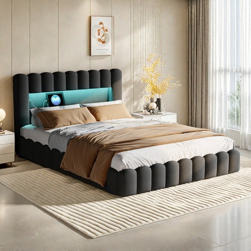 Led polsterbett 180x200cm - led,