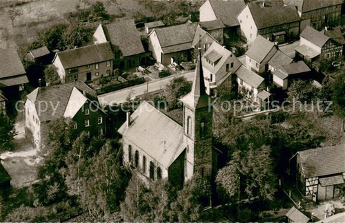 Merlau kirche fliegeraufnahme - merlau,