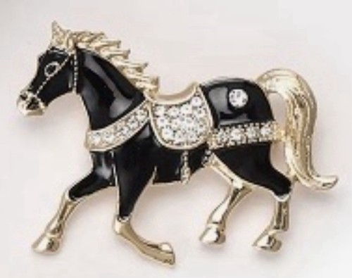 Schwarzes pferd brosche - schwarzes,