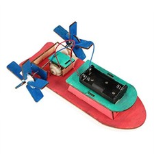 Unerledigte Elektrisch Holz Boot Schiff Modell Spielzeug Set Propeller Motor DIY