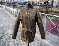 Herren lederjacke biker caferacer custom moto vintage Gaudi geltert braun XXL