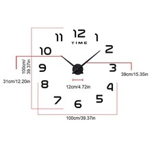 DIY-Wanduhr 80x130 cm