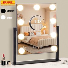 36,5x29cm Hollywood Schminkspiegel 10X Beleuchtung 9 LED Kosmetikspiegel Dimmbar