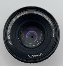 Minolta 50mm 1:1.7 Objektiv  MD Rokkor Kamera Camera Lens (Minolta MD)