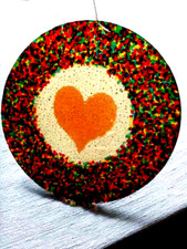 Fensterbild Herz rund bunt