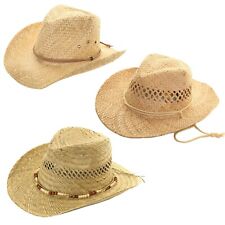 Stroh Cowboyhut Sommer Sonne Fedora Herren Damen Panama natürliche Hüte 59 60