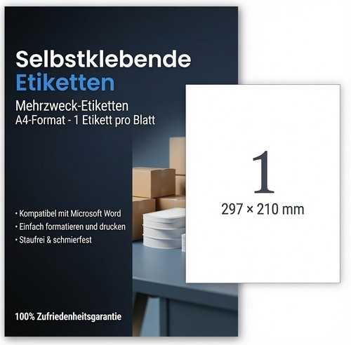 Etiketten selbstklebend