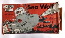Vintage Schildkröt 1975 Action Team Sea Wolf U-Boot Submarine / unbespielt, Ovp