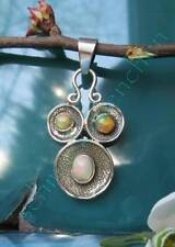 Ω Gesicht Augen äthiopischer Opal Stein des Oktober Anhänger Silber 925