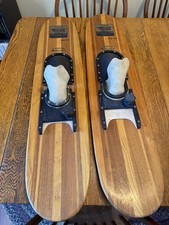 Vtg Wooden Water Skis Rare