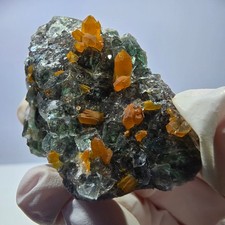 Phantom Fluorit Würfel, rote Eisen-Quarz Stufe Okorusu, Namibia 58*38*19mm