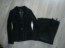 HALLHUBER - edles Damen Wildleder Kostüm - Gr.34/36  schwarz - 1x getragen !!!!