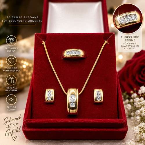 Schmuckset 18k vergoldet - schmuckset,