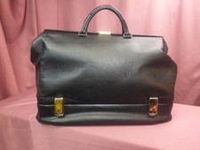 Alte Reisetasche mit separatem Hemdenfach_Echtes Leder_schwarz_sehr gut erhalten