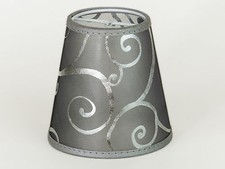 Lampenschirm Klemmschirm silber transparent orientalisches Design Kronleuchter 