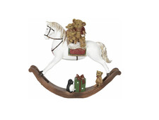 Clayre & Eef  Deko Weihnachten Schaukelpferd Teddy Bär Tiere Geschenk