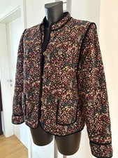 Leichte gesteppte Cordjacke, King Louis, Gr. 44 ( eher 42) schwarz/ geblümt