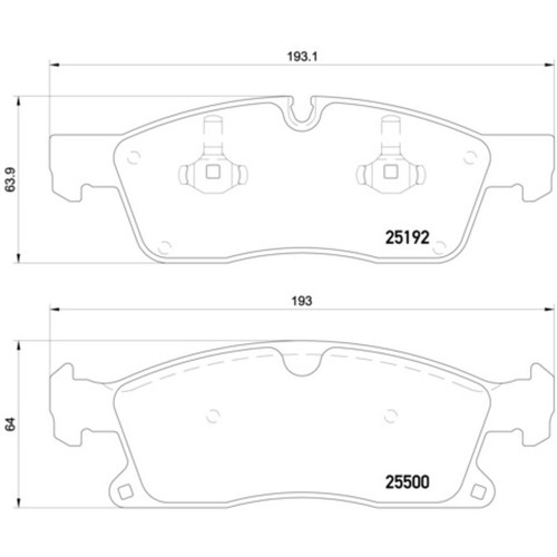 Bremsbelagsatz brembo 50 - bremsbelagsatz, p