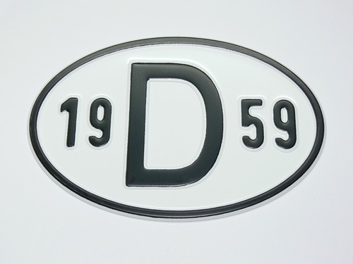 Schild 1959 alu - 1959,