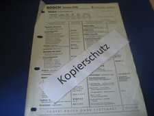 HAKO Landmaschinen, Einachsschlepper  Bosch Service-Liste, Ersatzteil-Liste