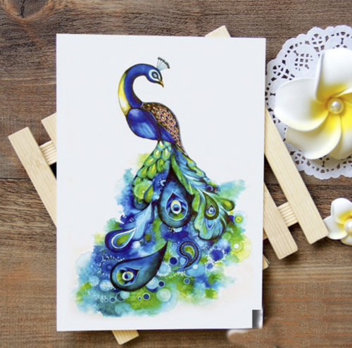 Temporäres tattoo pfau groß - pfau,